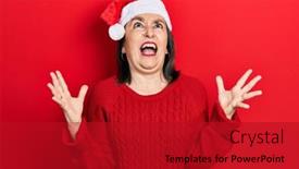  Presentation with hispanic - Slide set featuring middle-age-hispanic-woman-wearing background and a  colored foreground