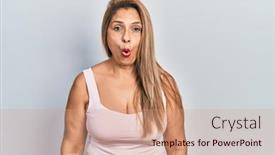  Presentation with hispanic - Theme consisting of middle-age-hispanic-woman-wearing background and a coral colored foreground