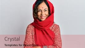  Presentation with saree - Slide set having middle-age-hispanic-woman-wearing background and a red colored foreground