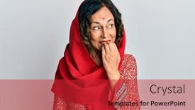  Presentation with saree - PPT layouts enhanced with middle-age-hispanic-woman-wearing background and a red colored foreground