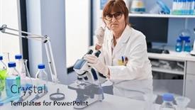  Presentation with yelling - Theme having middle-age-hispanic-woman-working background and a light gray colored foreground