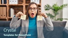  Presentation with depression - PPT theme consisting of middle-age-hispanic-woman-working background and a  colored foreground