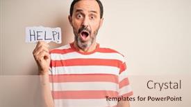  Presentation with fear - Presentation theme consisting of middle-age-hoary-man-holding background and a lemonade colored foreground