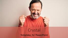  Presentation with winner - Slides with middle-age-hoary-man-wearing background and a red colored foreground