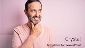  Presentation with question - Slide deck having middle-age-hoary-man-wearing background and a lemonade colored foreground