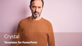  Presentation with pink simple - PPT theme featuring middle-age-hoary-man-wearing background and a tawny brown colored foreground