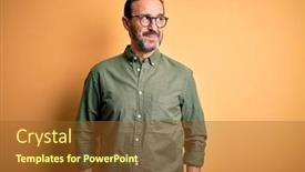  Presentation with yellow green - Beautiful presentation featuring middle-age-hoary-man-wearing backdrop and a tawny brown colored foreground