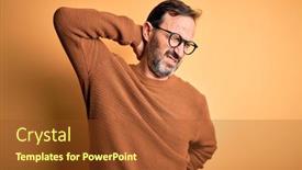  Presentation with injury - Amazing presentation design having middle-age-hoary-man-wearing backdrop and a tawny brown colored foreground