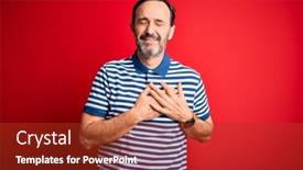  Presentation with polo - Cool new presentation with middle-age-hoary-man-wearing backdrop and a red colored foreground