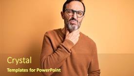  Presentation with infection - Presentation design having middle-age-hoary-man-wearing background and a tawny brown colored foreground