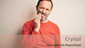  Presentation with illness - Slide set having middle-age-hoary-man-wearing background and a coral colored foreground