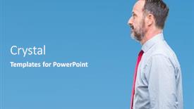  Presentation with business profile - Audience pleasing slides consisting of middle age hoary senior business man wearing red tie over isolated background looking to side relax profile pose with natural face with confident smile backdrop and a teal colored foreground