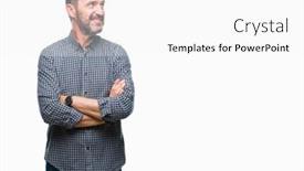  Presentation with natural - Slides with middle-age-hoary-senior-man background and a white colored foreground