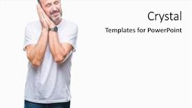  Presentation with closed - Beautiful PPT layouts featuring middle age hoary senior man backdrop and a white colored foreground