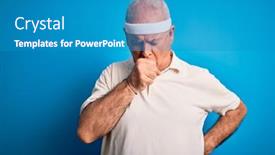  Presentation with sport blue - Beautiful PPT layouts featuring middle-age-hoary-sportsman-doing backdrop and a teal colored foreground