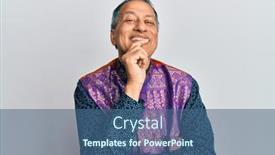  Presentation with indian traditional - Audience pleasing PPT theme consisting of middle-age-indian-man-wearing backdrop and a ocean colored foreground