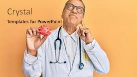  Presentation with virus - Slide deck with middle-age-indian-man-wearing background and a yellow colored foreground