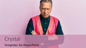  Presentation with indian traditional - Colorful slide set enhanced with middle-age-indian-man-wearing backdrop and a coral colored foreground