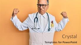  Presentation with indian - Cool new slide deck with middle-age-indian-man-wearing backdrop and a yellow colored foreground