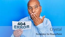  Presentation with mouth - Presentation theme consisting of middle-age-latin-man-holding background and a light blue colored foreground