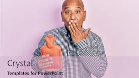  Presentation with mouth - Presentation design consisting of middle-age-latin-man-holding background and a lemonade colored foreground