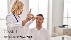  Presentation with vision - Slide deck consisting of middle-age-man-and-woman background and a light gray colored foreground