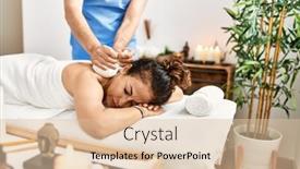  Presentation with massage therapist - PPT layouts with middle-age-man-and-woman background and a lemonade colored foreground