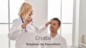  Presentation with vision - Slide deck consisting of middle-age-man-and-woman background and a light gray colored foreground