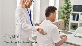  Presentation with vision - Presentation design featuring middle-age-man-and-woman background and a light gray colored foreground