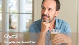  Presentation with beer - Cool new presentation with middle age man drinking beer backdrop and a coral colored foreground