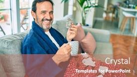  Presentation with fever - Presentation having middle-age-man-feeling-sick background and a coral colored foreground