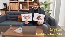  Presentation with psychology - Presentation design having middle-age-man-psychologist-having background and a  colored foreground