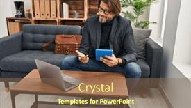  Presentation with psychology - Presentation theme enhanced with middle-age-man-psychologist-having background and a violet colored foreground