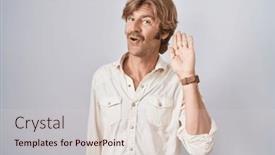  Presentation with saying - Presentation theme featuring middle-age-man-standing-over background and a lemonade colored foreground