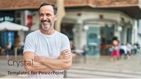  Presentation with right middle lobe - Theme with middle-age-man-standing background and a coral colored foreground