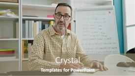 Presentation with teacher - Theme featuring middle-age-man-teacher-using background and a coral colored foreground