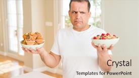 Presentation with junk food - Presentation design consisting of indian election - middle age man trying background and a lemonade colored foreground