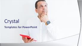  Presentation with digital anthropology - Amazing slide deck having middle age man using digital backdrop and a  colored foreground