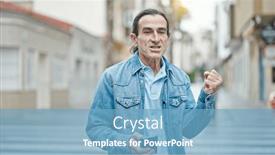  Presentation with smartphone - Presentation theme consisting of middle-age-man-using-smartphone and a  colored foreground