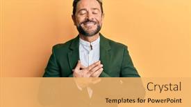  Presentation with chest - Colorful theme enhanced with middle-age-man-wearing-business backdrop and a yellow colored foreground