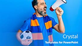  Presentation with hooligan - Slide deck consisting of middle-age-man-with-beard background and a teal colored foreground