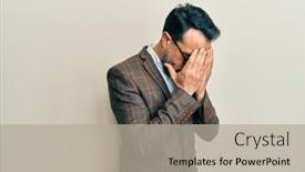  Presentation with beard - Amazing presentation theme having middle-age-man-with-beard backdrop and a mint green colored foreground