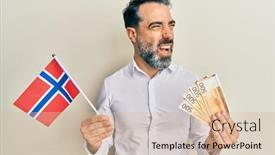  Presentation with beard - Colorful PPT theme enhanced with middle-age-man-with-beard backdrop and a lemonade colored foreground