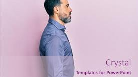  Presentation with business profile - Cool new slide deck with middle-age-man-with-beard backdrop and a lemonade colored foreground