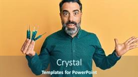  Presentation with man door - Amazing PPT theme having middle-age-man-with-beard backdrop and a ocean colored foreground