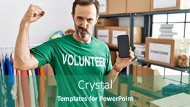  Presentation with beard - PPT layouts enhanced with middle-age-man-with-beard background and a  colored foreground