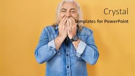  Presentation with hair - Theme enhanced with middle-age-man-with-grey background and a yellow colored foreground