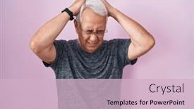  Presentation with migraine - Theme with middle-age-man-with-grey background and a lemonade colored foreground
