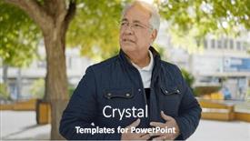  Presentation with lost - Slide set enhanced with middle-age-man-with-grey background and a wine colored foreground