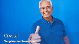  Presentation with blue handshake - 